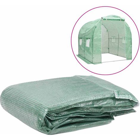 Couverture de remplacement de serre Pour Serre de Jardin - (4 m²) 200x200x200 cm Vert BV251857 - BonneVie (1/3)