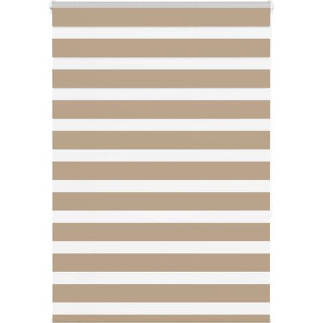 Doppelrollo Sandbraun 110x150 cm Stoffbreite 105,9 cm Polyester