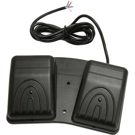 Interrupteur à pédale double haute puissance à verrouillage automatique, 2 fils, pour appareils et équipements industriels, 250 V CA, 16 A (1/5)