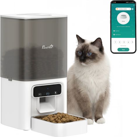 Beyamis Automatischer Katzenfutterautomat (4,5 l) mit App und Sprachaufzeichnung