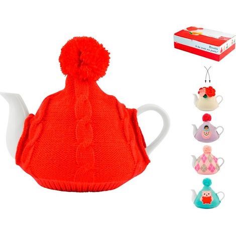 Teiera con maglia in tessuto assortita