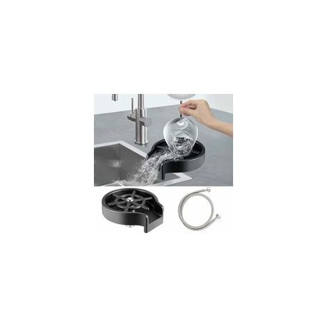Rince-verres automatique en métal – Jet d'eau haute pression – Compatible avec verres jusqu'à 11,2 cm de diamètre – Installation simple (1/5)