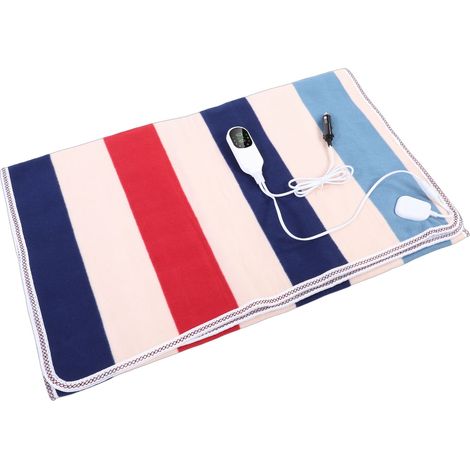Couverture chauffante en flanelle pour voiture, 3 cycles de chauffe, 9 niveaux de puissance, portable, électrique, pour SUV, camping-car, hiver, 150 x 120 cm (59,06 x 47,24 pouces). (1/5)