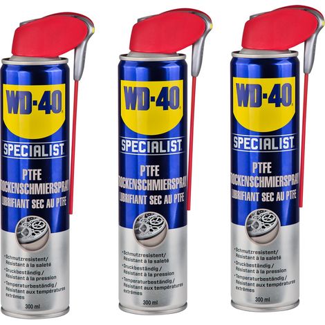 WD 40 PTFE Trockenschmierspray 3er Set je 300 ml Schmiermittel Trennmittel (1/5)