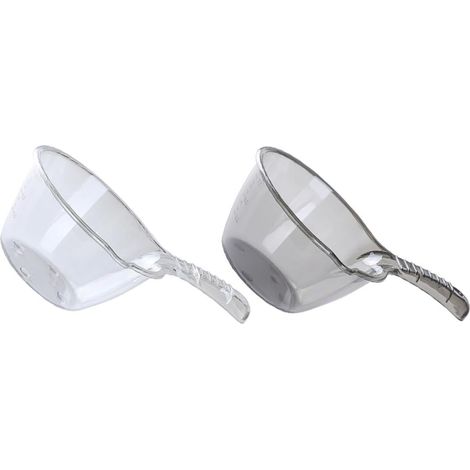 Lot de 2 Louches à Eau Transparentes en Plastique Bec Verseur Ustensiles Cuisine Multifonctions 30 CM pour Arrosage de Fleurs et Usage Domestique (1/5)