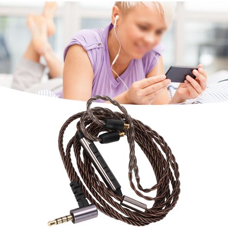 Câble de mise à niveau pour écouteurs 3.5mm/A2DC avec microphone et contrôle filaire, compatible CKS1100, E40, E50, E70, LS200 (1/5)