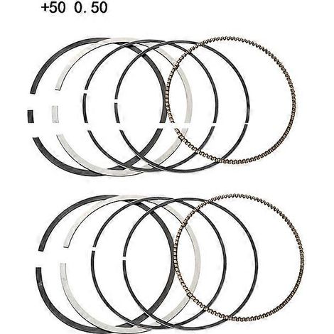 Utilisé pour 62MM STD +25 +50 Alésage Segments de piston Jeu de deux pour Kawasaki EX250 Ninja 250R 1986-2007 EL250 Eliminator 250 1990-1996 KLE250 Anhelo(62.5mm 0.5) (1/5)