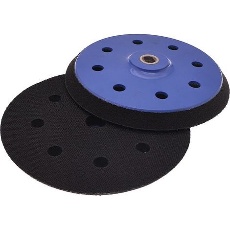 Plateau de ponçage 180mm, 8 trous, MOYEN, pour disque abrasif, Accessoire pour Ponceuse Excentrique(2 articles) (1/4)