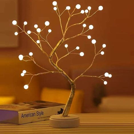 Tabletop Bonsai Tree Light with 36 LED Beads, DIY Artificial Lamp Tree Lamp Decoration, Touch Switch, USB or Battery Powered (1/5)