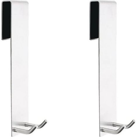 2 Pièces Crochets de Douche en Acier Inoxydable, Crochets de Porte de Douche Crochets, Crochets de Porte de Douche en Verre, sans Perçage Crochets de Douche, pour Suspendre Serviettes et Peignoi (1/5)