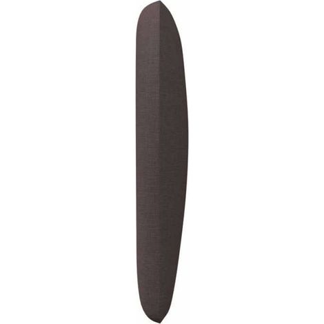 Dossier Tête De Lit - Tissu - 40 x 23 x 6 cm - Marron - Pour Lit Simple Ou Double - 1 Pièce (1/5)
