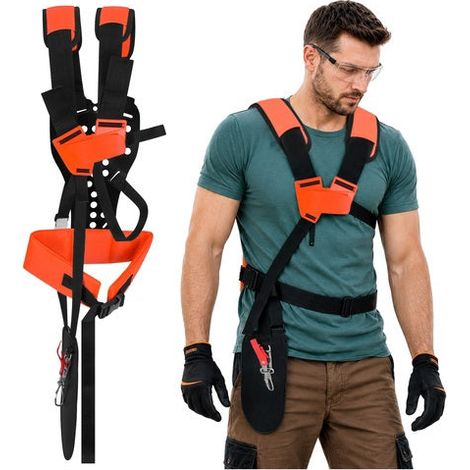 Adjustable Heavy-Duty Brushcutter Harness with Hip Pad (1/5)