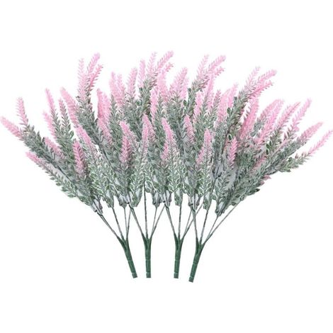4 Bouquet De Fleurs Artificielles Rose Floqué Fleurs Artificielles Plante De Lavande Fleurs Artificielles Décoration En Pot Pour Bricolage Mariage Banquet Jardin Bureau Décoration De La Maison (1/5)