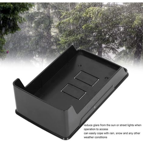 Housse de protection anti-pluie en acrylique pour sonnette sans fil, sonnette vidéo et serrure de porte. Protection imperméable pour clavier et télécommande. (1/4)