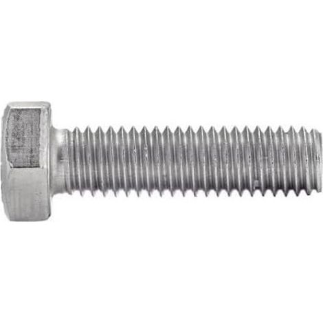 25 Vis à Métaux Tête Hexagonale Filetage Total 18 x 120 mm - DIN 933 - Inox A2 - D-Work