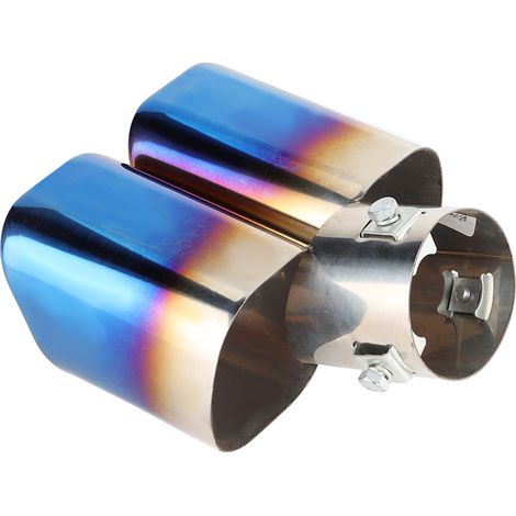 Sortie d'échappement universelle en acier inoxydable, double sortie carrée pour pare-chocs arrière, embout de silencieux (1/3)