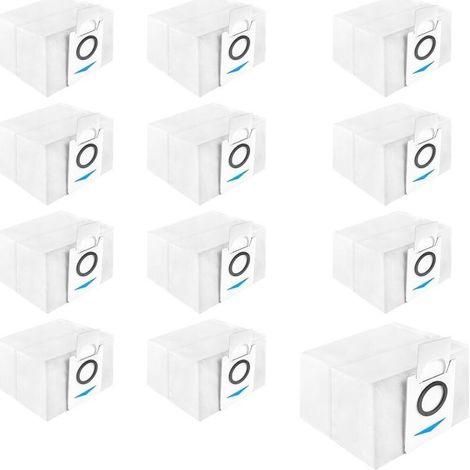 Set di 12 sacchetti per aspirapolvere e accessori per Ecovacs Deebot X1 Omni / X1 e Omni / X1 Turbo, robot aspirapolvere. Sacchi di ricambio da 3,2 L di grande capacità, sacchetti per la polvere e pez (1/5)
