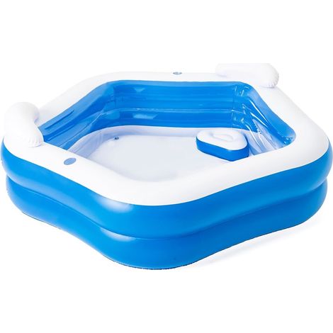 Trade Shop - Piscina Inflable De Combustible 213 X 207 X 69 Cm Con Almohadas De Tazas De Taza - (1/5)