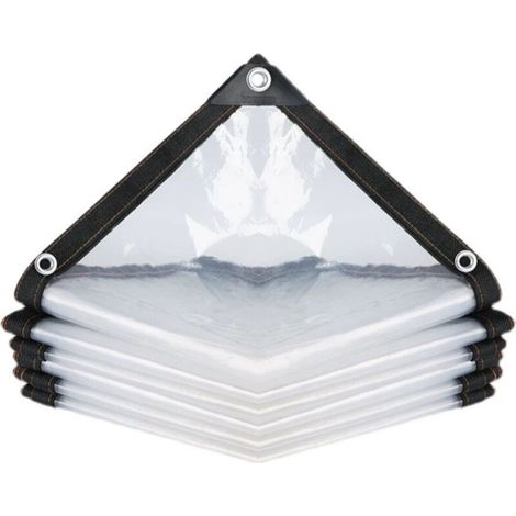Bâche transparente imperméable et perforée - housse pour mobilier de jardin - usage extérieur - protège de la pluie, isolation thermique pour les plantes, tissu pour meubles - 200 x 200 cm (1/5)