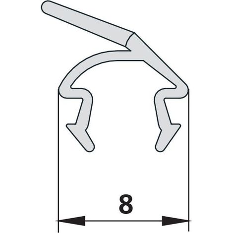 Kermi Anschlagdichtung senkrecht 4037, 1972mm bis Serienhöhe 2000mm, 2240371