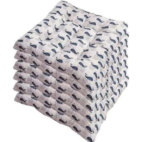 Set of 6 chair cushions 40 x 40 cm, thick seat cushions, chair cushions, bench cushions, Tatami seat cushions
