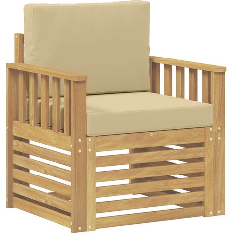 2 Pezzo Set di divani da esterno Salotto da Giardino Poliestere Bianco e Beige (1/5)