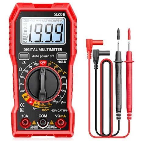 1999 Counts Digital Multimeter, AC/DC Voltage, DC Current, Continuity, Resistance, Diode with Large LCD Display and Foldable Stand, Voltage Tester for Electricians (1/5)