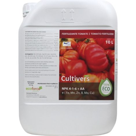 CULTIVERS Abono Tomates Líquido Ecológico 10 L