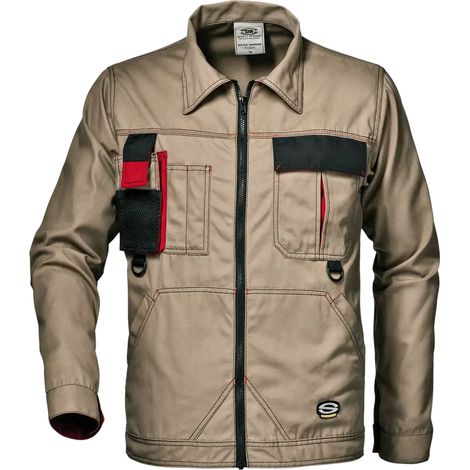 SIR SAFETY SYSTEM HARRISON Veste de travail multipoches kaki Taille 60
