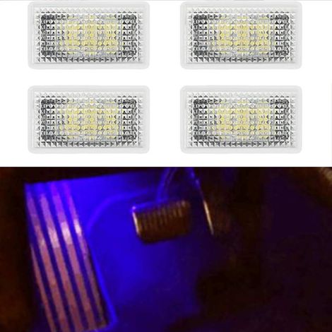 (4 pièces - bleu) Pour Tesla Model 3 Y S X Éclairage intérieur LED ultra-lumineux pour plancher, portières et coffre (2017-2023) Accessoires d'éclairage automobile (1/5)