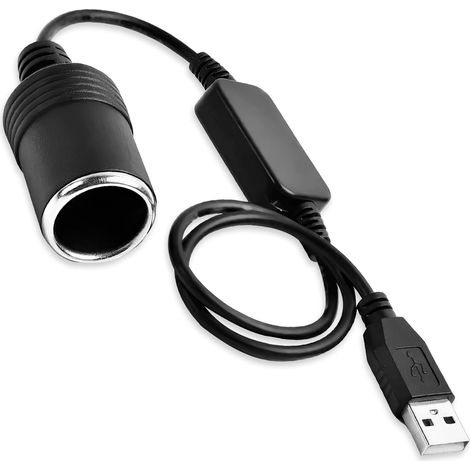 USB Booster Line 5V to 12V voiture allume - cigare femelle convertisseur de câble, adaptateur allume - cigare USB pour allume - cigare voiture convertisseur d'alimentation pour GPS tachygraphe, 1,2 m