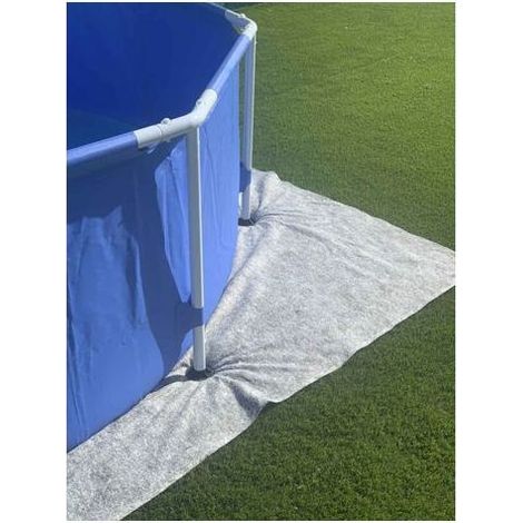 Schützende Poolbodenmatte aus 100 % Polyesterfilz, 330 × 310 cm, 110 g/m², schimmelresistent, weich und strapazierfähig (1/5)
