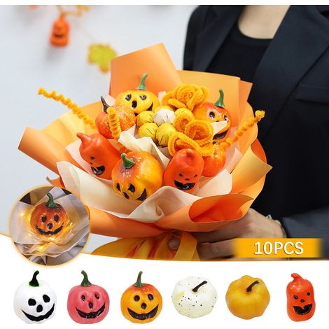 Citrouille En Mousse - Décoration Automnale Et Halloween - Pour Fenêtre Table Mur Arbre - Lot De 10 Pièces (1/5)