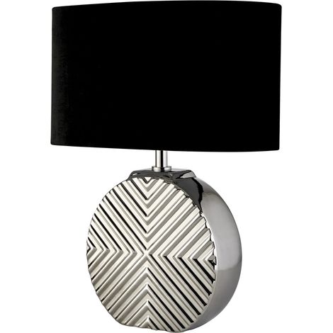 Lampe de table Regen chrome avec noir - EU60804CC (1/3)