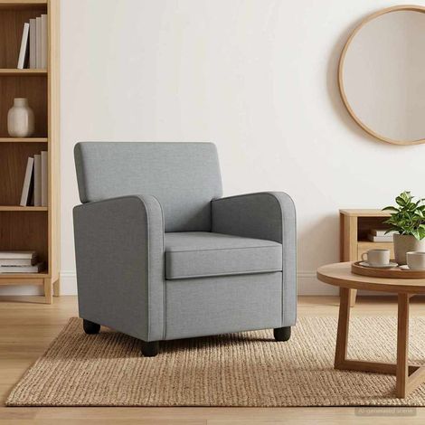 vidaXL Poltrona Grigio Chiaro Tessuto (1/5)