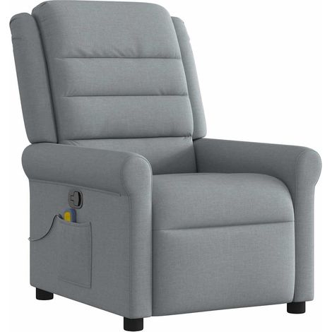 Maison Exclusive - Massagesessel Hellgrau Stoff