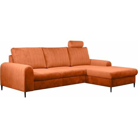 Canapé d'angle Comfivo 245, Velluto 33, Fonction de couchage, Boîte de literie, 255x168x88cm, 0 (1/5)