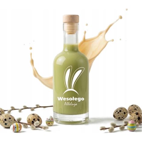 Tadek 250 ml Geschenkflasche mit Osterhasen-Liköraufdruck (1/5)