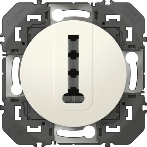 Enchufe de teléfono en T blanco compatible Dooxie - Legrand