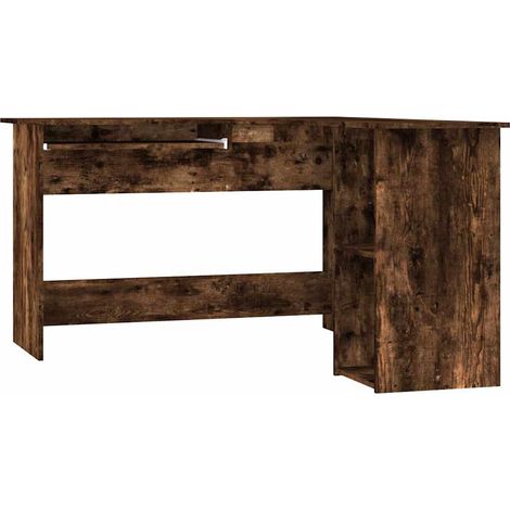 Maison Exclusive - Scrivania Angolare Rovere Fumo 120x140x75 cm Legno Multistrato (1/5)