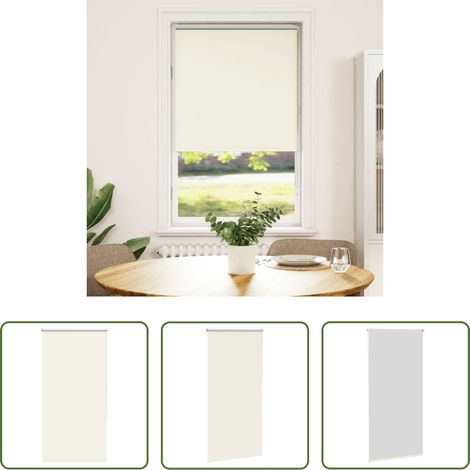 vidaXL Lichtschutz -  Verdunkelungsrollo Cremeweiß 65x130cm Stoffbreite 60,7 cm (1/5)