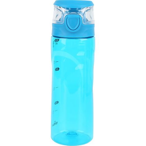 Sport-Trinkflasche aus Kunststoff, großes Fassungsvermögen (600 ml), ideal für Sommer und heißes Wetter (blau). (1/5)
