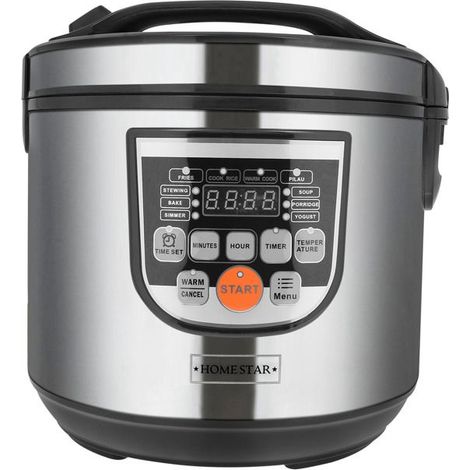 Cuiseur à Riz - HOME STAR - 5L - Inox - Écran LED - Maintien au Chaud