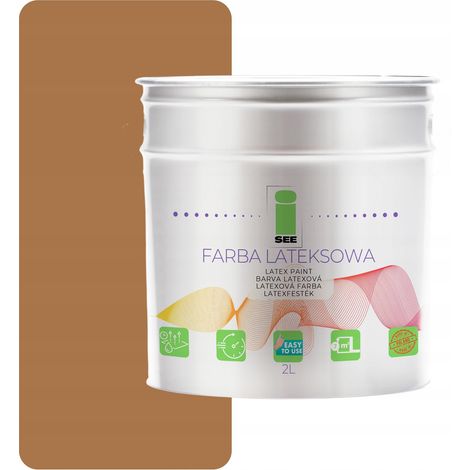 PITTURA MURALE AL LATTICE PER INTERNI MARRONE BEIGE 2L PRODUTTORE (1/5)