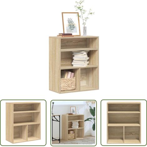 vidaXL Bücherregal Sonoma-Eiche 60x30x71,5 cm Holzwerkstoff
