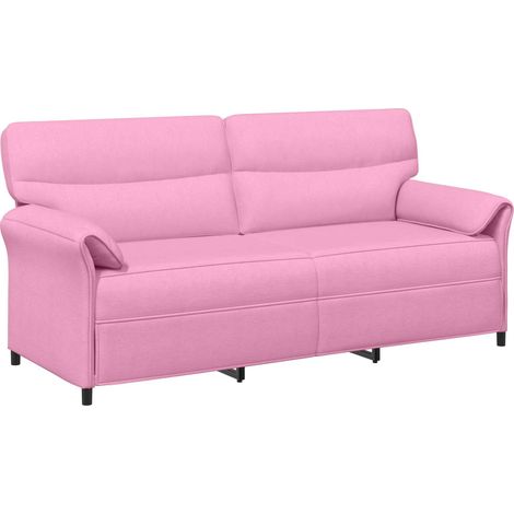 Divano 3-Persone 3 posto Rosa 198 x 83 x 95 cm Tessuto vidaXL (1/5)