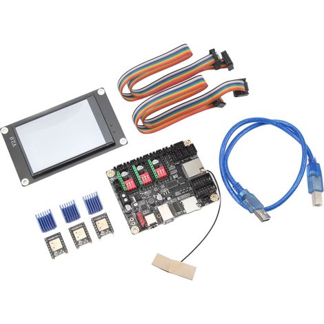 Carte mère MKS DLC32 V2.1 pour graveuse laser 12-24V DC, contrôle hors ligne 32 bits WiFi, écran tactile 3.5" TS35-R V2.0, driver moteur pas à pas TMC2209 Nema17, kit DIY universel de bureau (1/5)