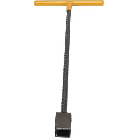 Clé à molette multifonction en acier pour compteur d'eau, poignée en T et outil utilitaire à 4 voies pour vannes et robinets (jaune) (1/5)