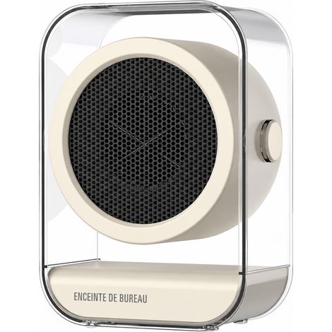 Radiateur soufflant d'appoint électrique de bureau 500W blanc crème 110V blanc 110v 20 × 11,2 × 27,5 cm 900 g – Livraison gratuite