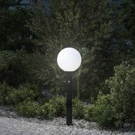 vidaXL Lampada a paletto con sensore e presa 80 cm Nera IP44 (1/5)